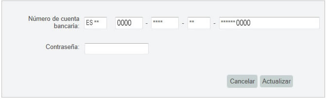 Datos de cuenta bancaria