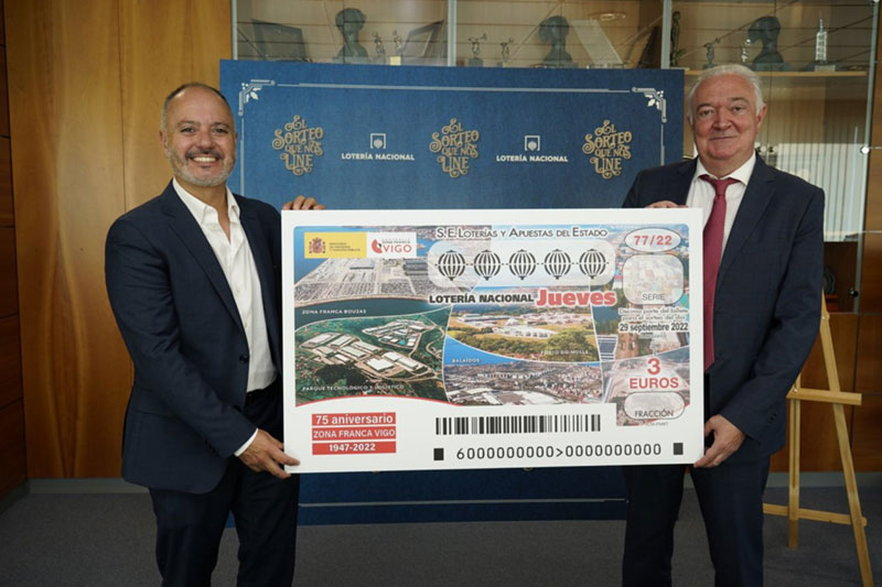 Lotería Nacional dedica el décimo del 29 de septiembre al 75 Aniversario de la Zona Franca de Vigo